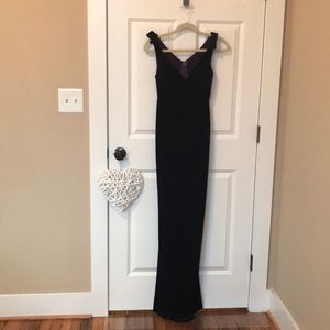 Laura Byrnes Purple Velvet Gown